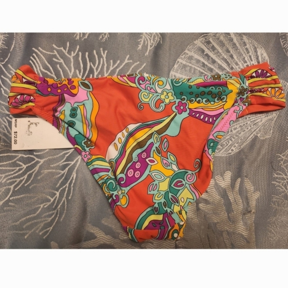 NWT Trina Turk Shirred Hipster Bikini Bottoms - Picture 6 of 10